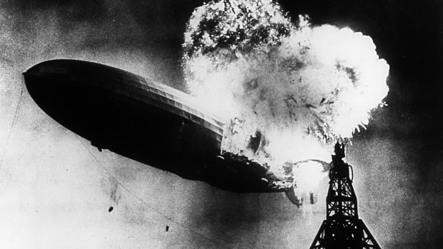 Zeppelin disaster: The end of the airship era at Lakehurst, May 6, 1937.