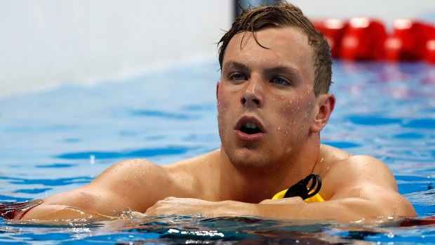 Kyle Chalmers was second fastest into the men's 100m freestyle semi-final after American Nathan Adrian.