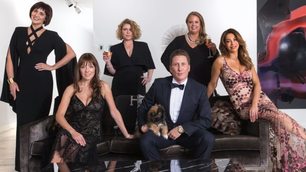 The people who keep Melbourne's elite ticking (clockwise from left): florist Fleur McHarg, personal stylist Suzy Crittenden, caterer Liz Long of Luscious Affairs, trainer/nutritionist Wendy La Roche, interior designer David Hicks and private jet administrator Donna Linton.