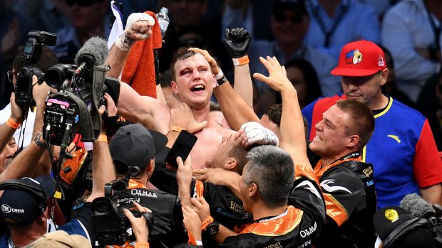 Champion: Jeff Horn beat Manny Pacquiao by unanimous decision in July.