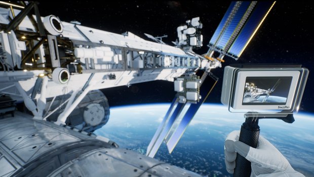 A virtual reality still from Earthlight: Spacewalk.