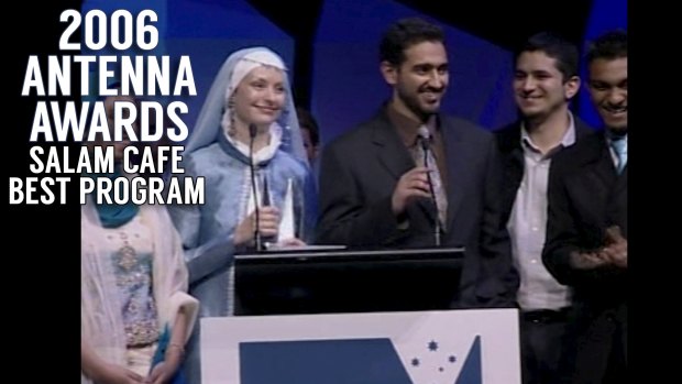 The <i>Salam Cafe</i> team collect an award in 2006. 