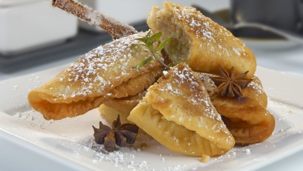 Oviedo's famous "casadielles'' – hot doughnuts filled with ground walnuts, almonds and anise.