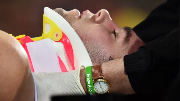 Young Saint Paddy McCartin was taken to hospital with concussion after a head clash last weekend.