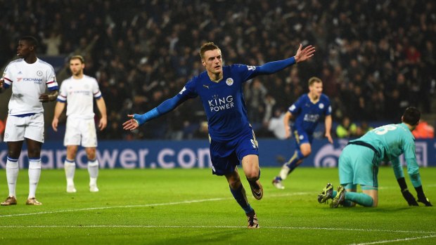 Tight finish: Leicester star Jamie Vardy. Can the Foxes keep their cool in the run to the finish line?