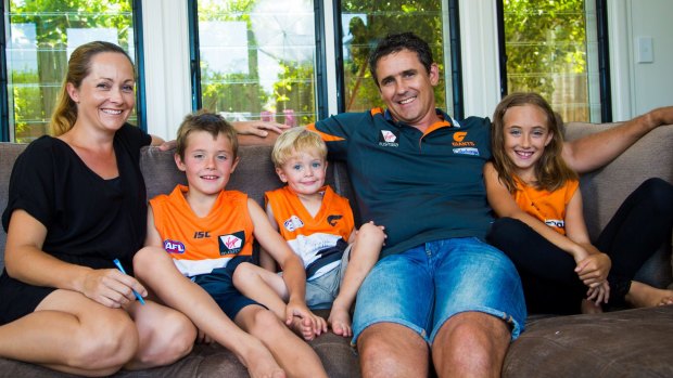 Leon Cameron with wife Carolyn and Harry, Jack and Amelia.