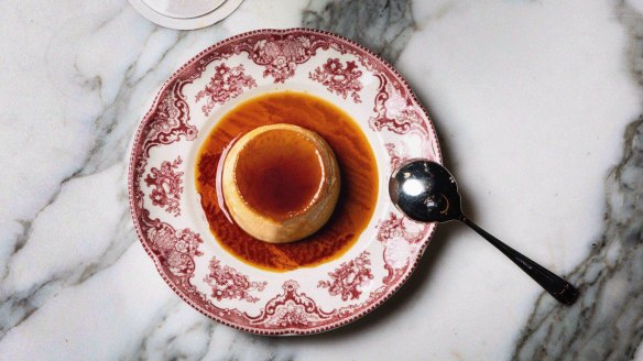 Smith St Bistrot's menu includes French classics such as creme caramel.