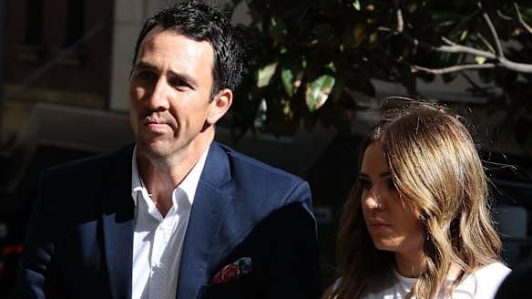 Tough time: Tom Cooper arrives at the inquest into the death of Phillip Hughes.