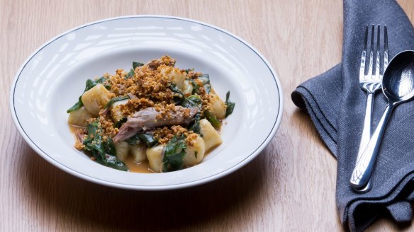 Gnocchi with slow-cooked duck ragu.