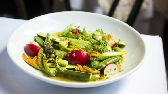 The startlingly beautiful dish of spring vegetables.