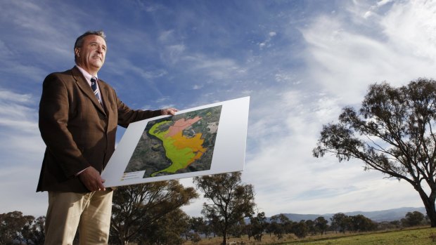 David Maxwell announcing the Riverview suburban development in 2013.