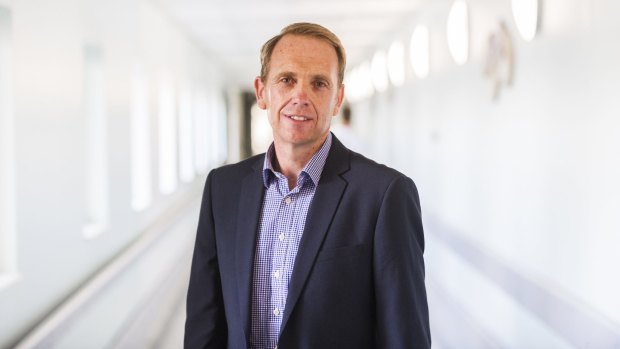 Health Minister Simon Corbell at the Canberra Hospital.