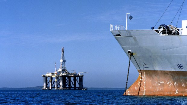 A gas rig in the Timor Sea.