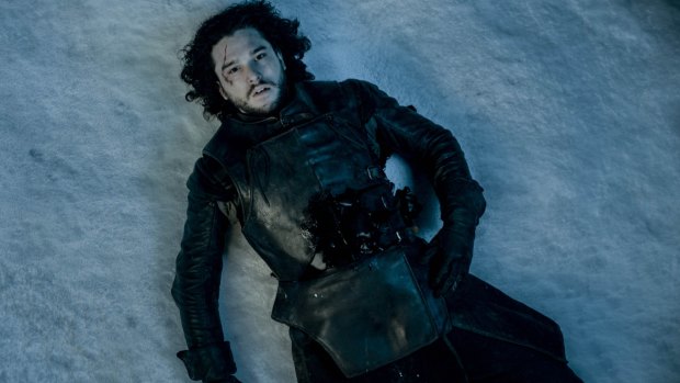 Back from the dead: In one of the most anticipated television comebacks since Elvis in 1968, Jon Snow has been resurrected by Red Woman's (Carice Van Houten) black magic.