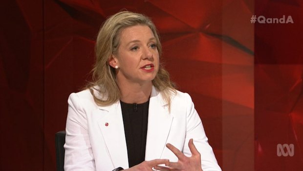 Senator Bridget McKenzie had an awkward moment on Q&A.