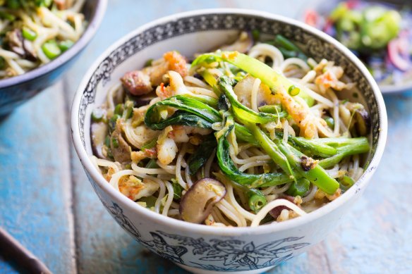 Singapore noodles: Have the separate ingredients to hand so you can throw together this tasty stir-fry in just a few minutes.