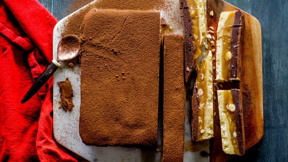 Caramel slice 2.0 with an extra layer of chocolate.