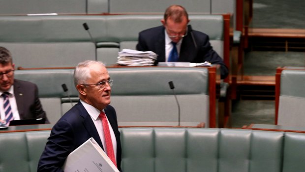 Prime Minister Malcolm Turnbull arrives for Question Time on Tuesday afternoon.