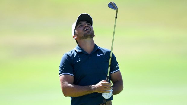 Jason Day plays the 17th in Sydney.