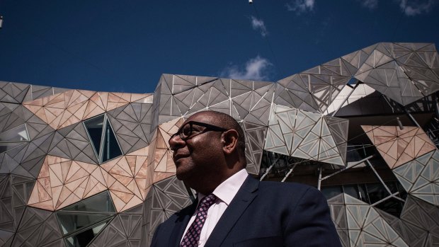 Delighted: Koorie Heritage Trust chief executive Tom Mosby is thrilled that at last the trust can move from its shabby King Street premises to Federation Square.
