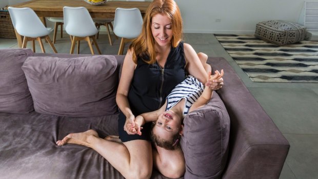 Mother Amy Dawes with her  two-year-old daughter Eliya.