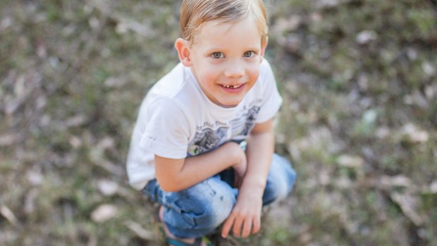 Tragic accident: Fletcher Hergenhan, who died at age 3, after being hit by a truck after running across a road.