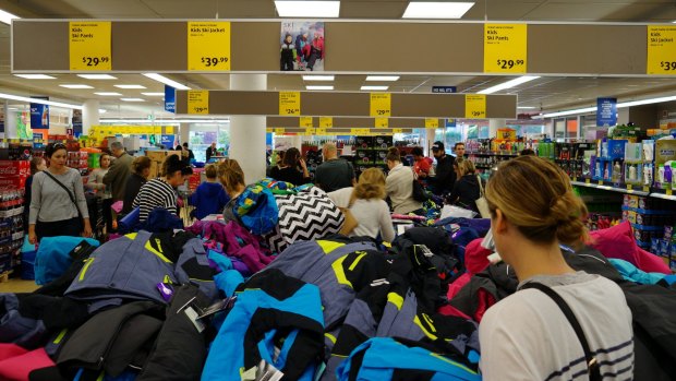 At this Aldi store in suburban Melbourne on Saturday, scenes were chaotic but not unreasonably violent.