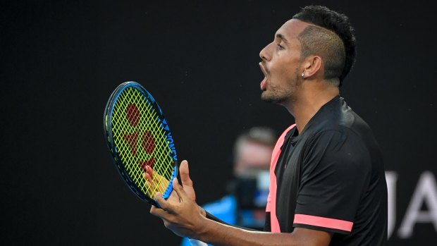 Big shot: Nick Kyrgios navigated American young gun Tsonga in the third round.