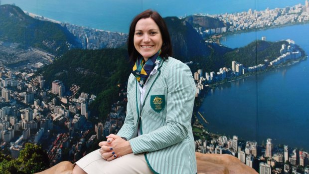 True champion: Australia team captain Anna Meares delievered a powerful speech at the athlete's village in Rio. 