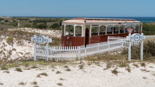 Train station Oliver Hill lookout, Rottnest Island.