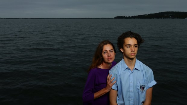 Nicole Charlesworth and her son Nick, who is a student at Toronto High School.