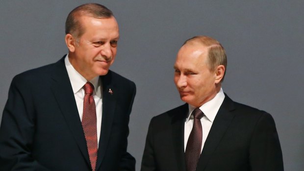 Turkey's President Recep Tayyip Erdogan, left and Russian President Vladimir Putin pictured in October.