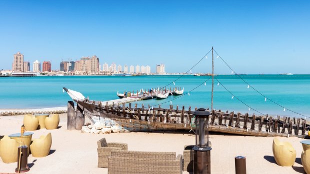 Katara Beach in Doha, Qatar.