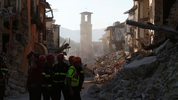 Amatrice was devastated by the August 2016 earthquake.