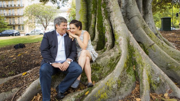 Professor Alan Trounson and his daughter, playwright Kylie Trounson.