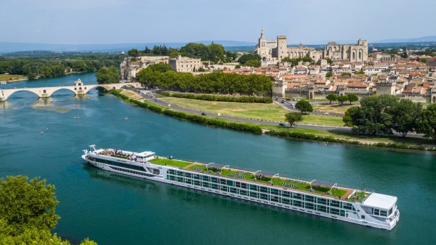 Scenic Sapphire on the Rhone at Avignon, Provence.