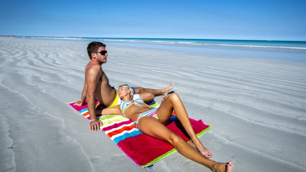 Relaxing on Cable Beach, Broome.