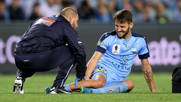 Raring to go: Milos Ninkovic injured his calf in the FFA Cup final.