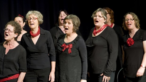 Members of the Victorian Trade Union Choir.