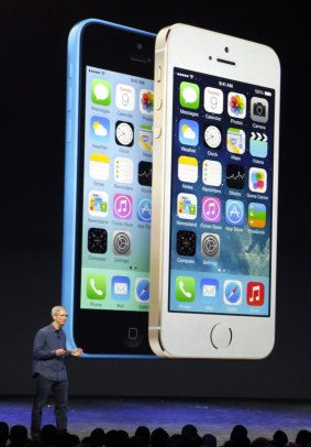 Apple chief executive officer Tim Cook launches the iPhone 6 and the iPhone 6 Plus. His keynote speech live stream was interrupted by technical problems.