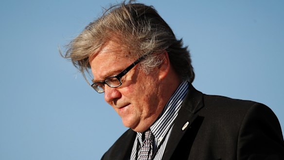 "Bannon's more of a libertarian than anything else, if you want to know the truth," Trump said overnight during an interview in the Oval Office.