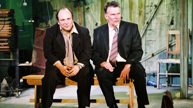 Alan Flower (left) and Russell Kiefel in <i>Ray's Tempest</I> at Belvoir, 2005