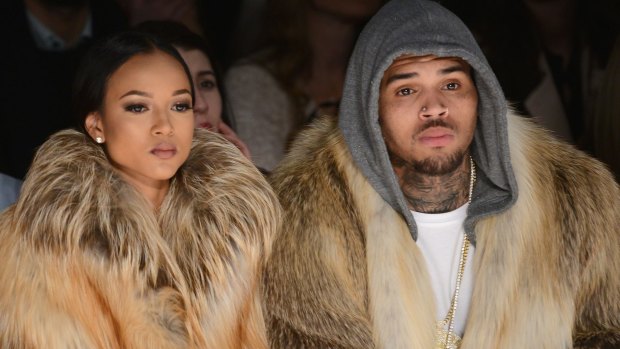 Karrueche Tran and Chris Brown. 