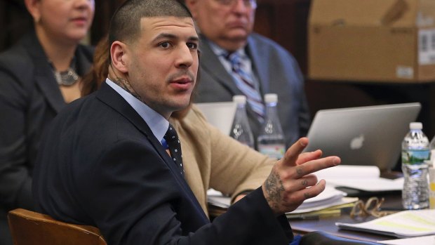 Former New England Patriots tight end Aaron Hernandez.