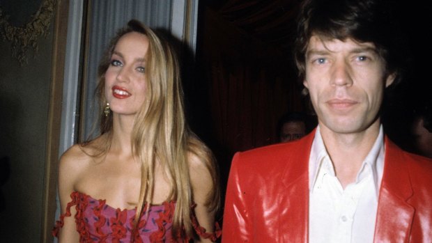 Jerry Hall and Mick Jagger  in 1982.