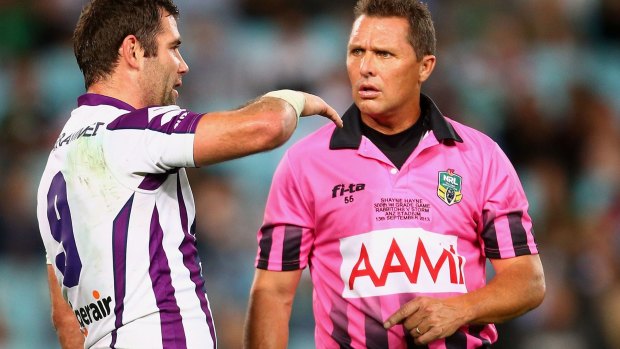 In good company: Shayne Hayne finishes his career as the third most experienced rugby league referee of all time.