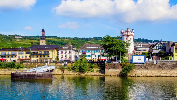 Rudesheim am Rhein, famous town for wine making in the Rhine Gorge.