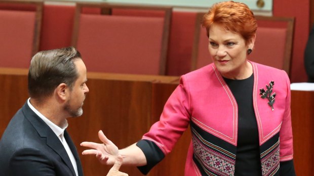 Pauline Hanson's One Nation controls four votes in the Senate, and does not support the media reform package as currently drafted.