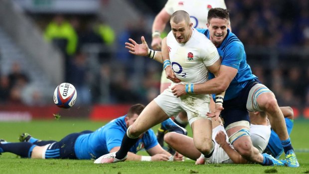 Caught napping: Italy's tactics surprised England at Twickenham in February.