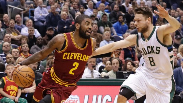 Matthew Dellavedova goes head-to-head with former teammate Kyrie Irving.